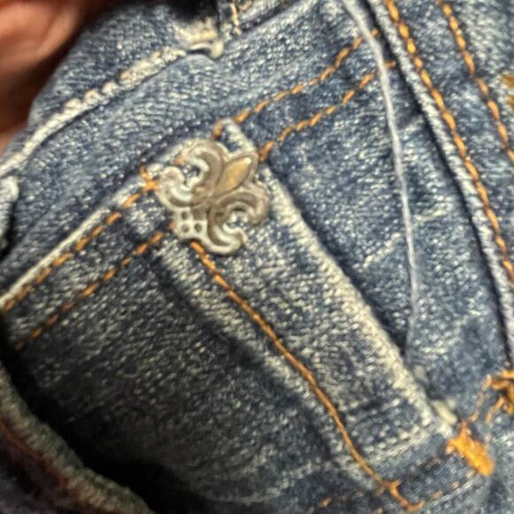 Zana Di Vintage Flare Jeans Size 13 Embroidered Pockets Bootcut Y2K Dark Wash - Picture 6 of 6